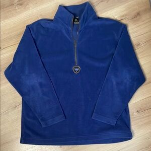 Vintage Orage Blue Fleece Half-Zip Sweater.‎ Made in Canada. XL. GUC!